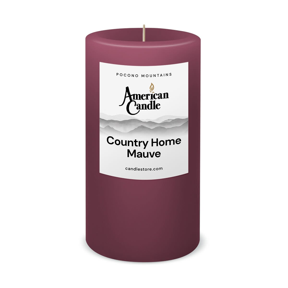 Country Home Mauve Scented 3x6 Pillar Candle by American Candle