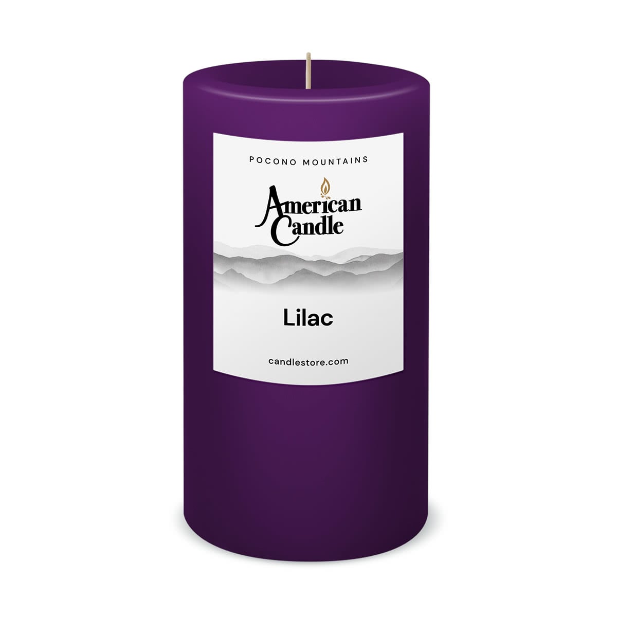 Lilac Scented 3x6 Pillar Candle by American Candle