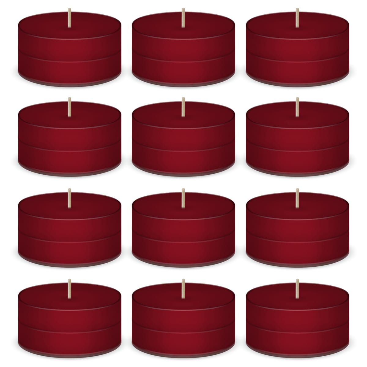 Cranberry Scented Tea Lights Candles by American Candle - 12 Pack
