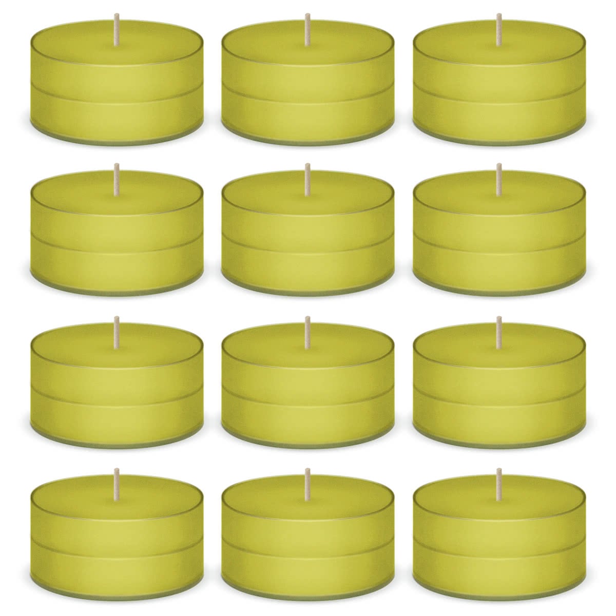 Lemon Scented Tea Lights Candles by American Candle - 12 Pack