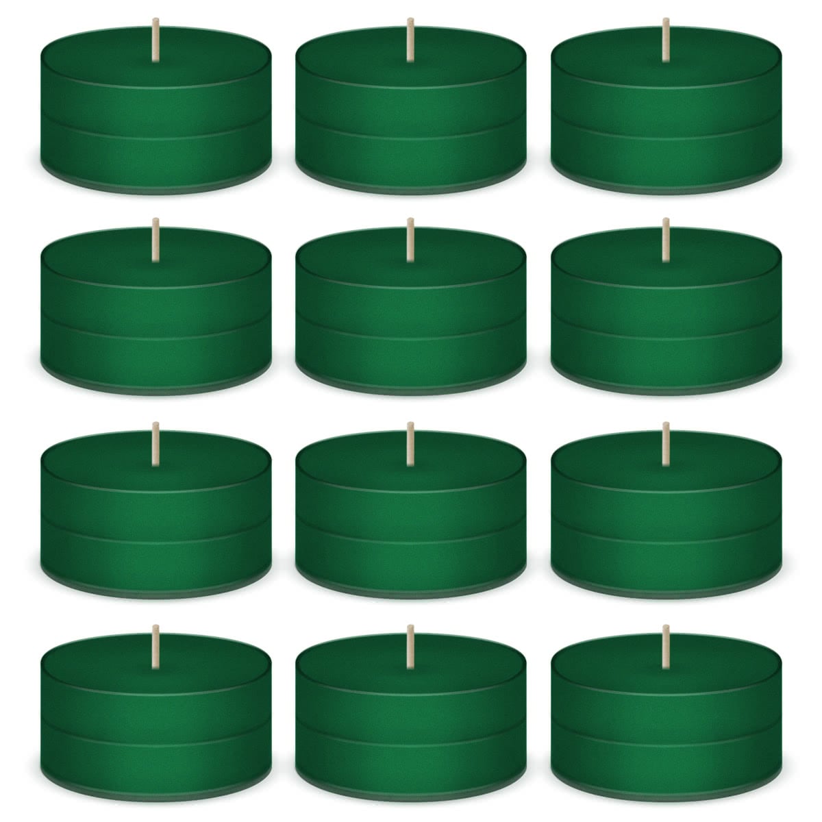 Pocono Pine Green Scented Tea Lights Candles by American Candle - 12 Pack