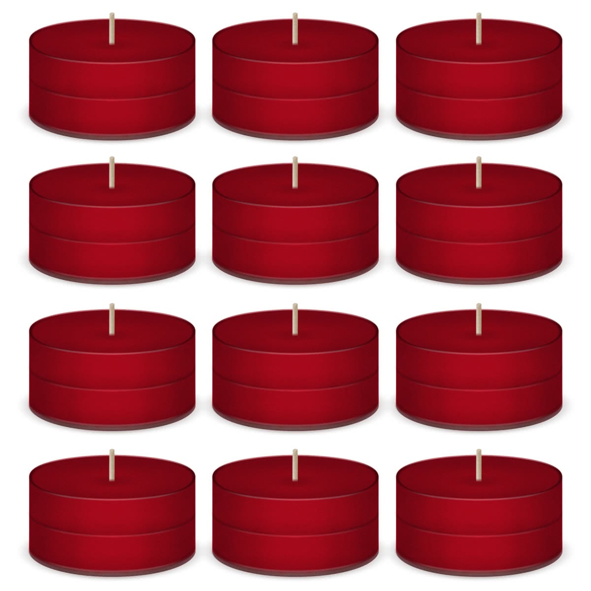 Pocono Pine Red Scented Tea Lights Candles by American Candle - 12 Pack