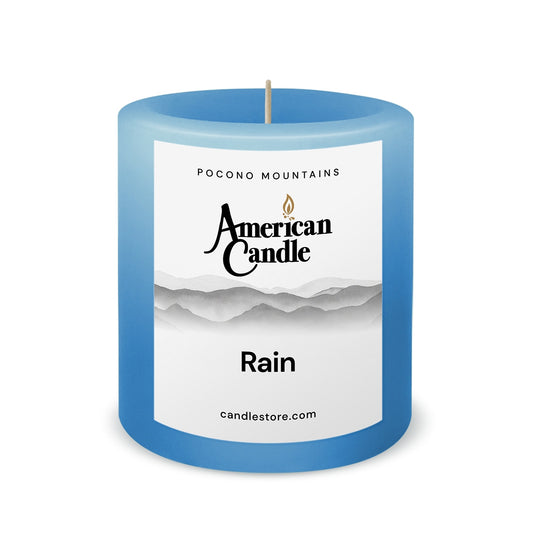 Rain Scented 3x3 Pillar Candle by American Candle