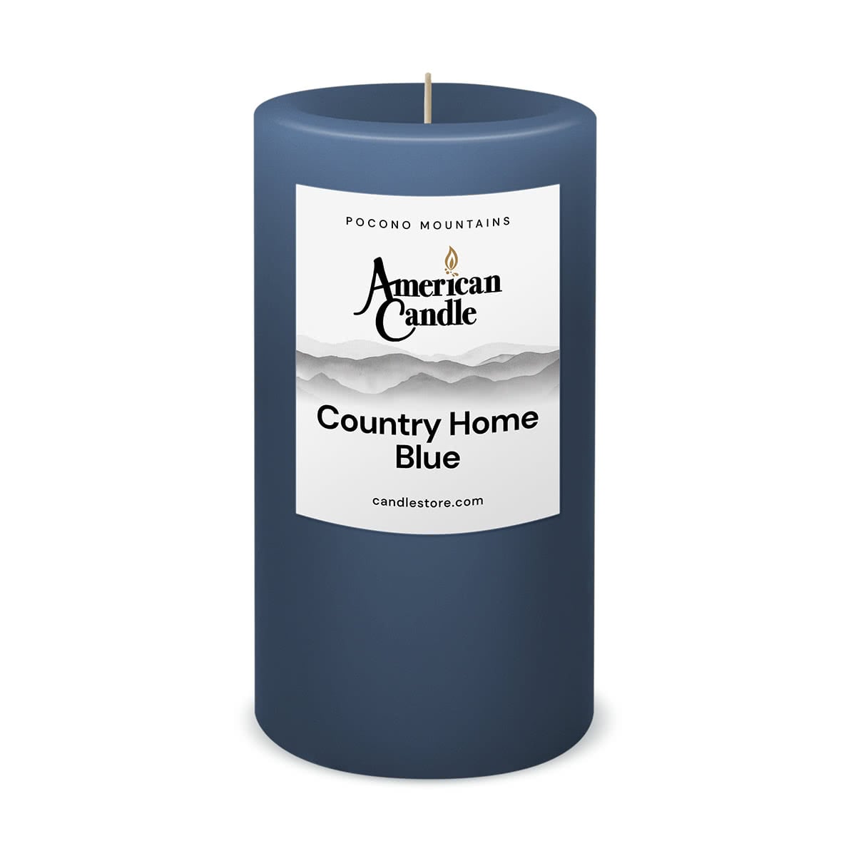 Country Home Blue Scented 3x6 Pillar Candle by American Candle