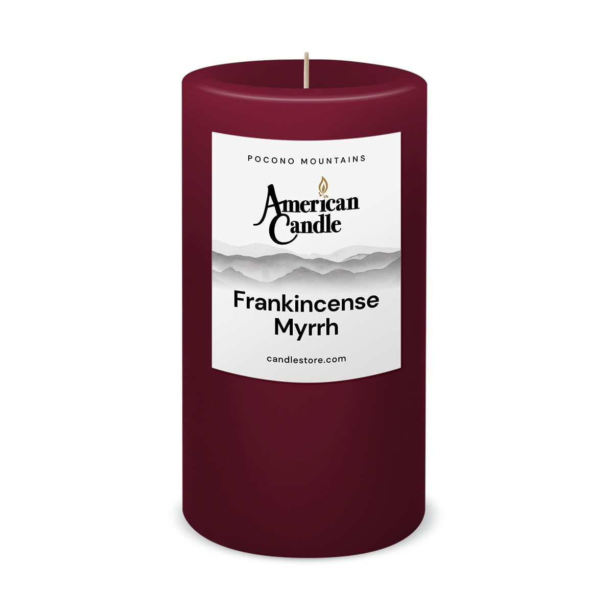 Frankincense and Myrrh Scented 3x6 Pillar Candle by American Candle