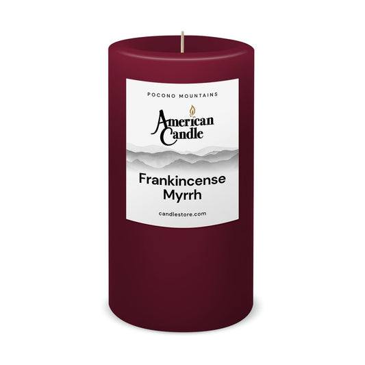 Frankincense and Myrrh Scented 3x6 Pillar Candle by American Candle