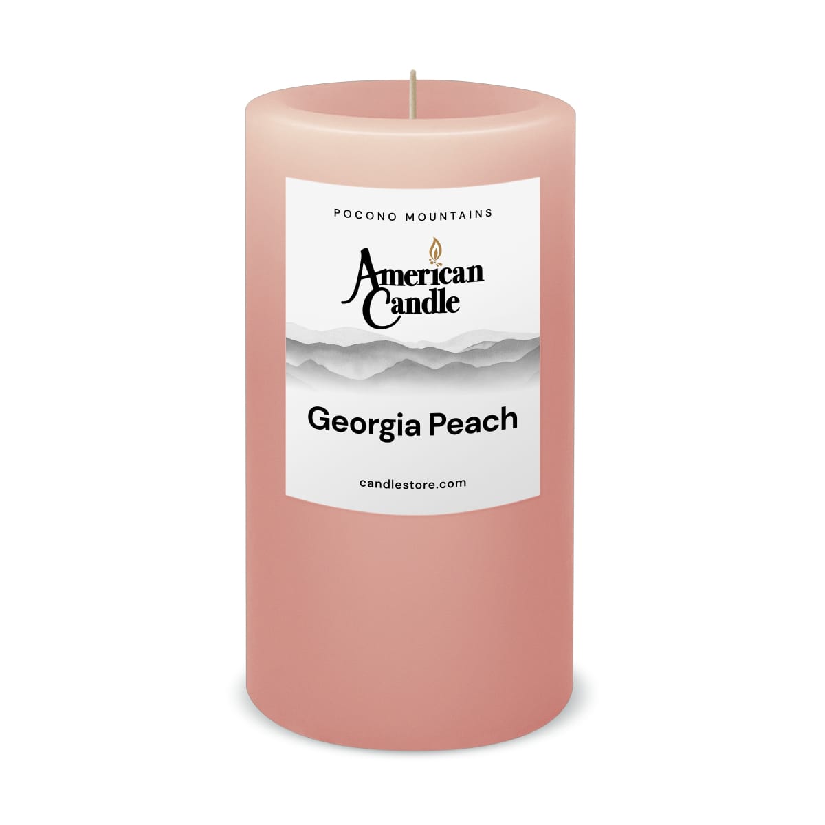 Georgia Peach Scented 3x6 Pillar Candle by American Candle