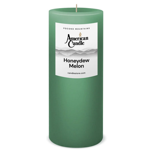 Honeydew Melon Scented 3x9 Pillar Candle by American Candle