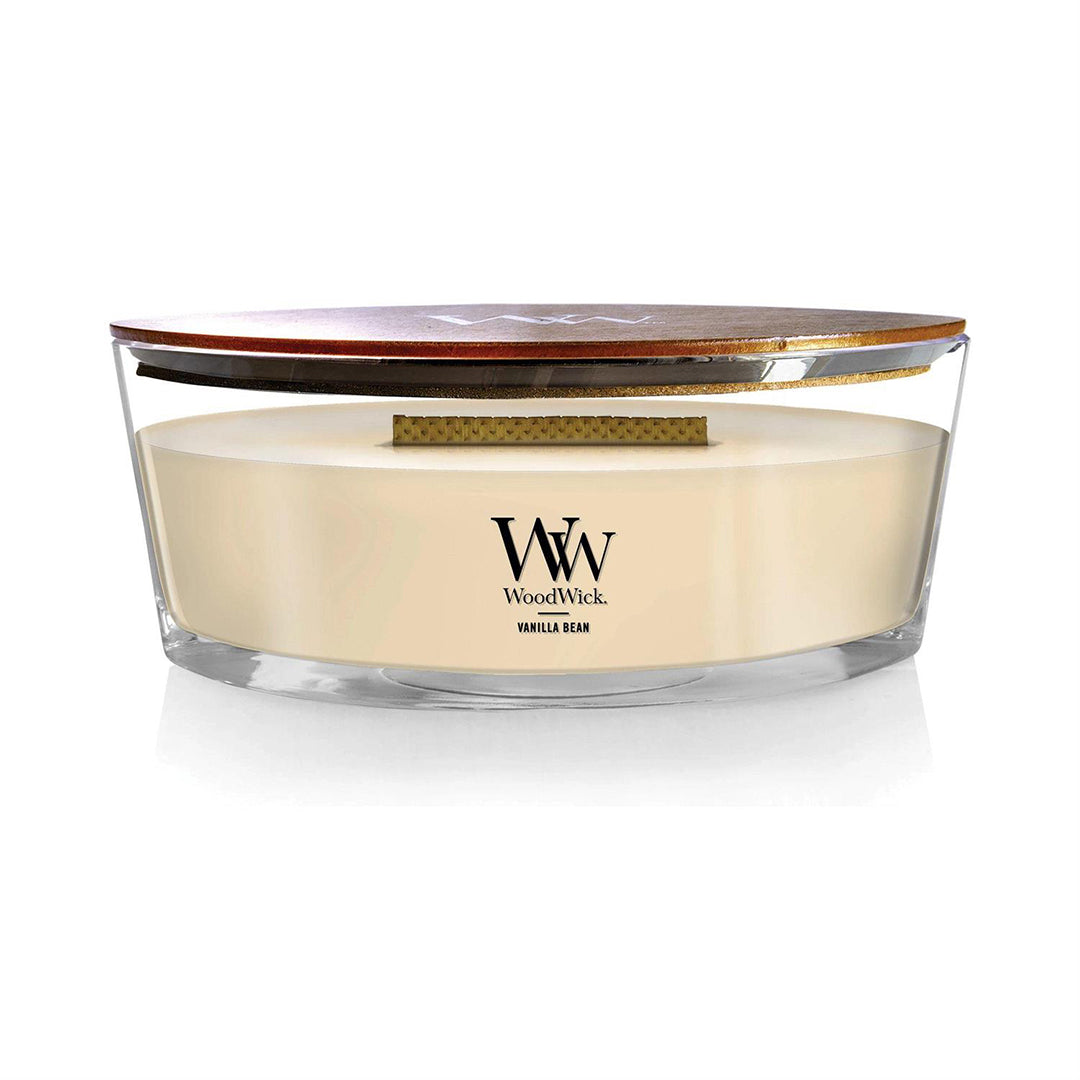 Vanilla Bean Scented Ellipse Glass Jar Candle by WoodWick NW76112