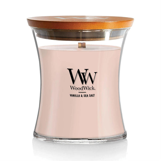 Vanilla and Sea Salt Scented Medium Glass Jar Candle by WoodWick NW92191