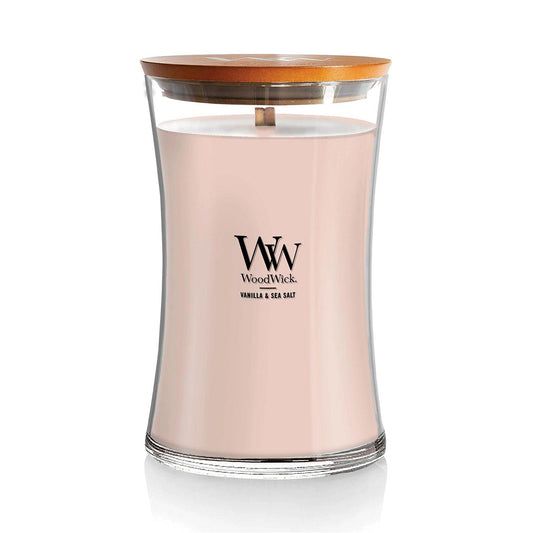 Vanilla and Sea Salt Scented Large Glass Jar Candle by WoodWick