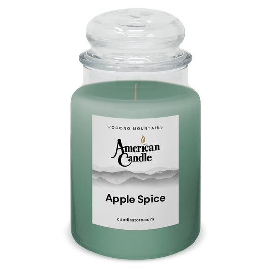 American Candle Apple Spice 22 oz Glass Jar Scented Candle - Made in the USA