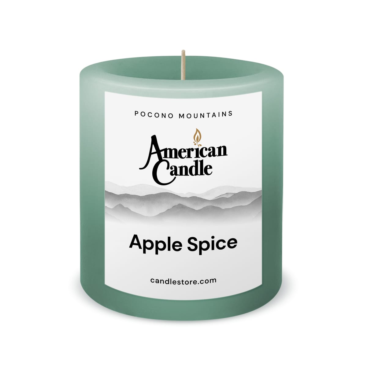 American Candle Apple Spice 3x3 Scented Pillar Candle - Made in the USA