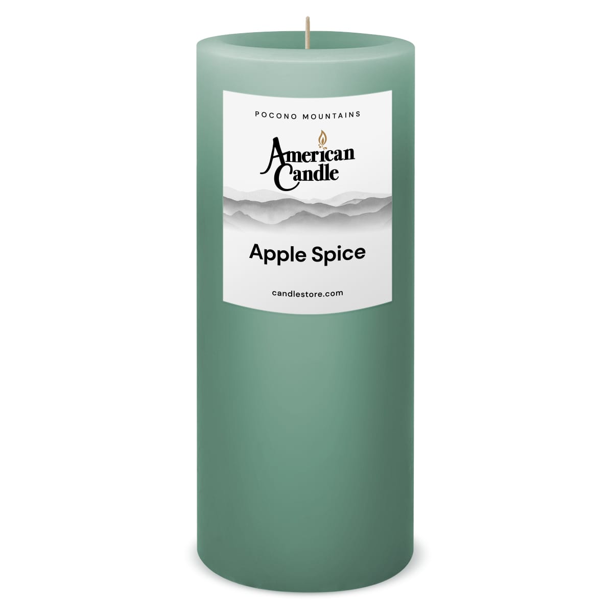 American Candle Apple Spice 3x9 Scented Pillar Candle - Made in the USA