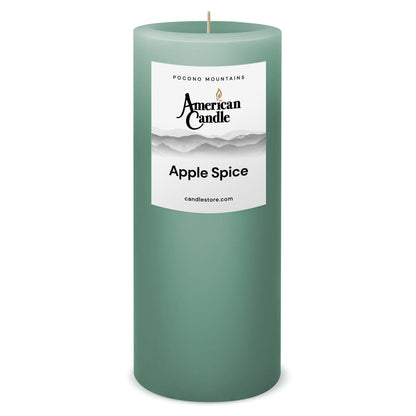 American Candle Apple Spice 3x9 Scented Pillar Candle - Made in the USA
