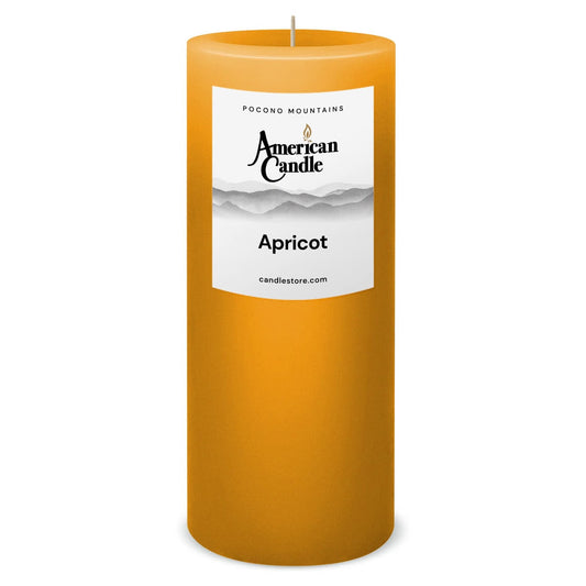 American Candle Apricot 3x9 Scented Pillar Candle - Made in the USA