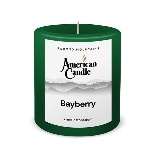 American Candle Bayberry 3x3 Scented Pillar Candle - Made in the USA