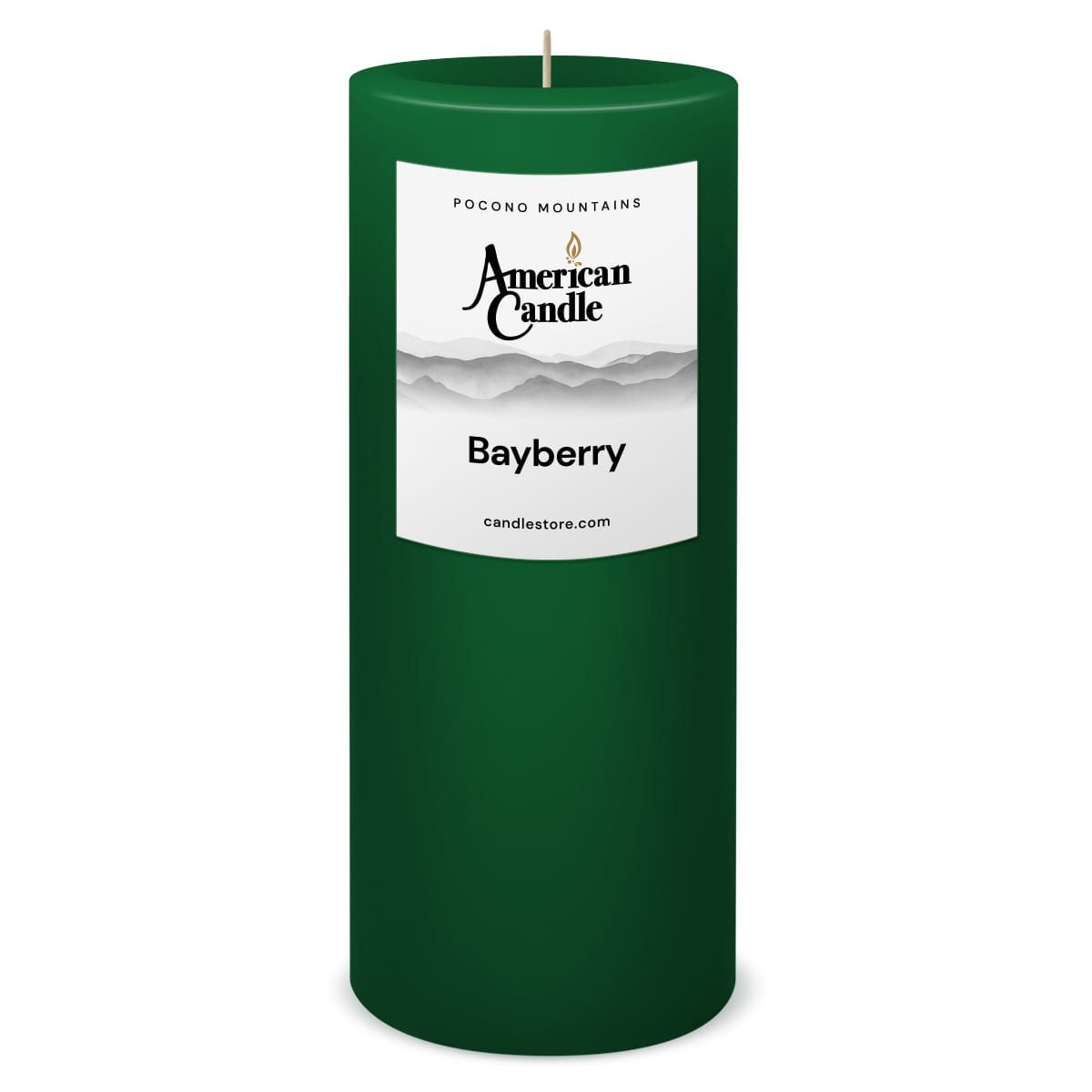American Candle Bayberry 3x9 Scented Pillar Candle - Made in the USA