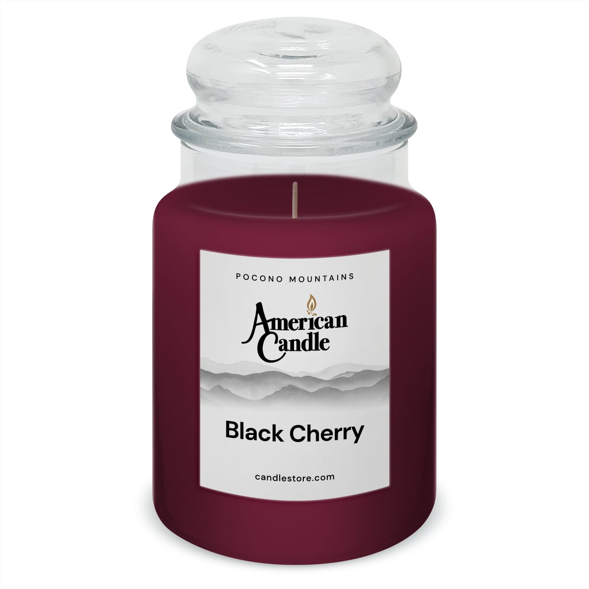 American Candle Black Cherry 22 oz Glass Jar Scented Candle - Made in the USA