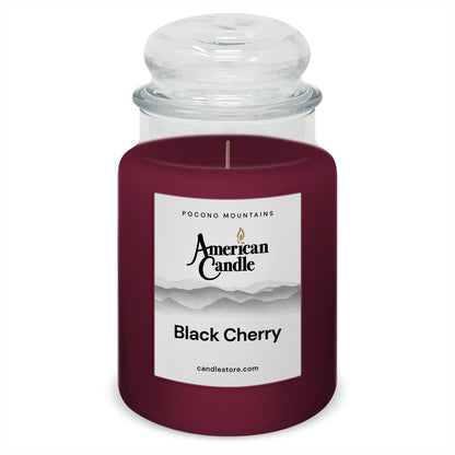 American Candle Black Cherry 22 oz Glass Jar Scented Candle - Made in the USA
