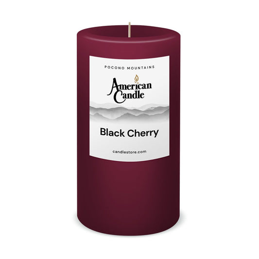 Black Cherry Scented 3x6 Pillar Candle by American Candle