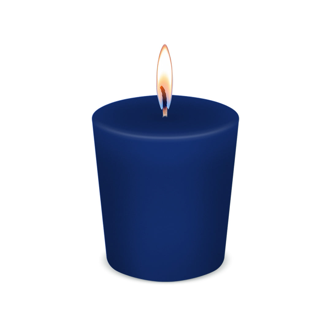 American Candle Blueberry Votive Scented Candle with Flame - Made in the USA