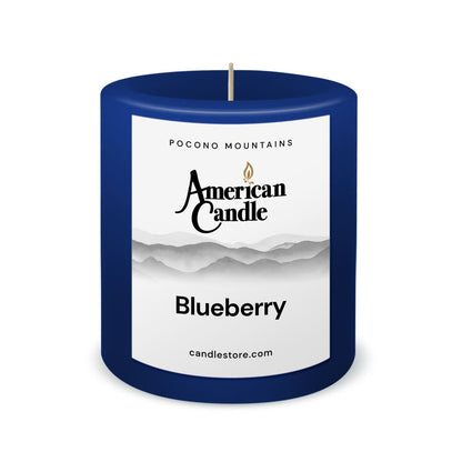 American Candle Blueberry 3x3 Scented Pillar Candle - Made in the USA