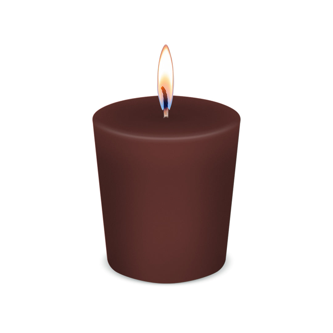 American Candle Chocolate Scented Votive Candle with Flame - Made in the USA