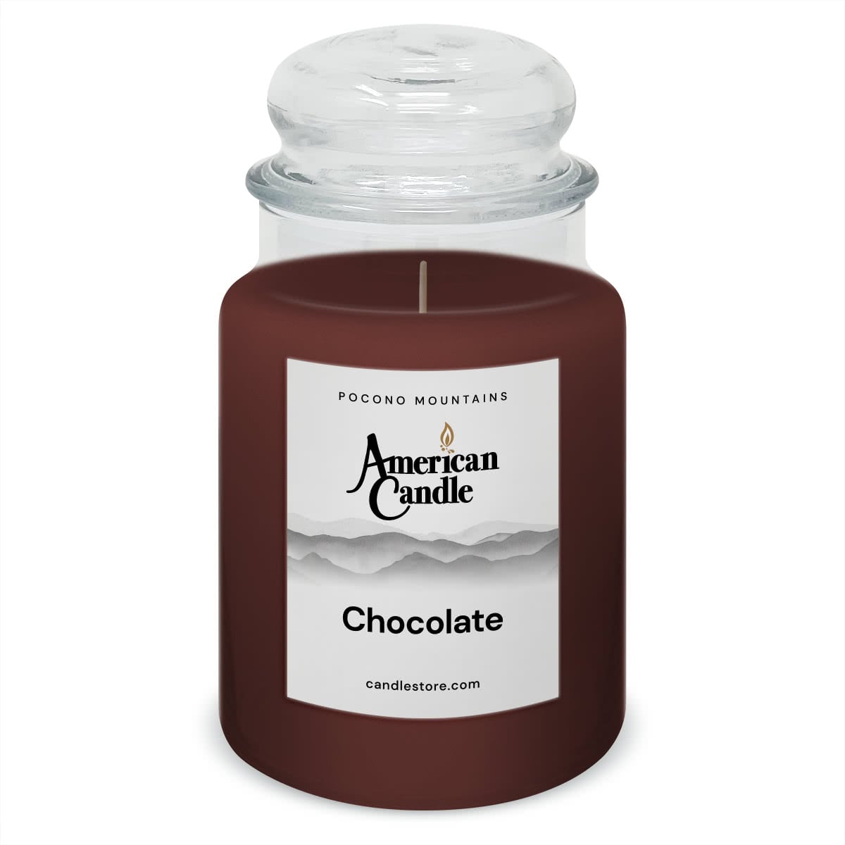 American Candle Chocolate 22 oz Glass Jar Scented Candle - Made in the USA