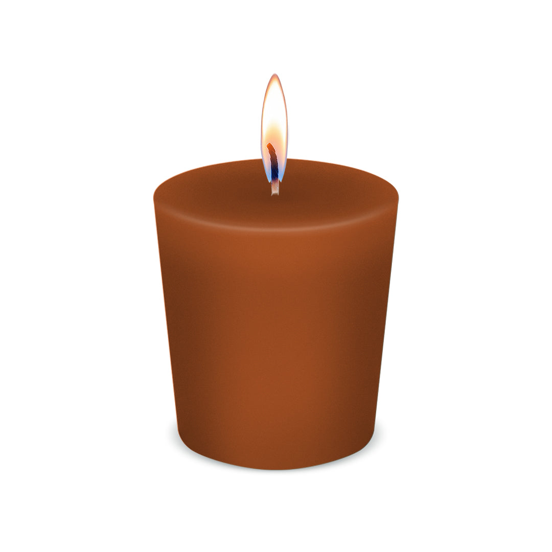 American Candle Cinnamon Scented Votive Candle with Flame - Made in the USA