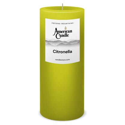 American Candle Citronella 3x9 Scented Pillar Candle - Made in the USA