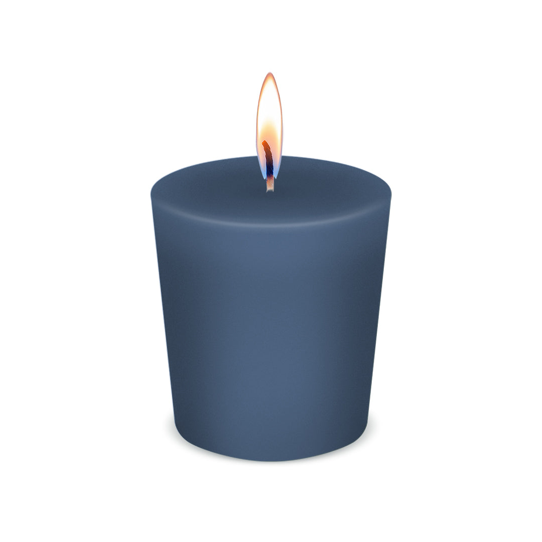 American Candle Country Home Blue Scented Candle with Flame - Made in the USA