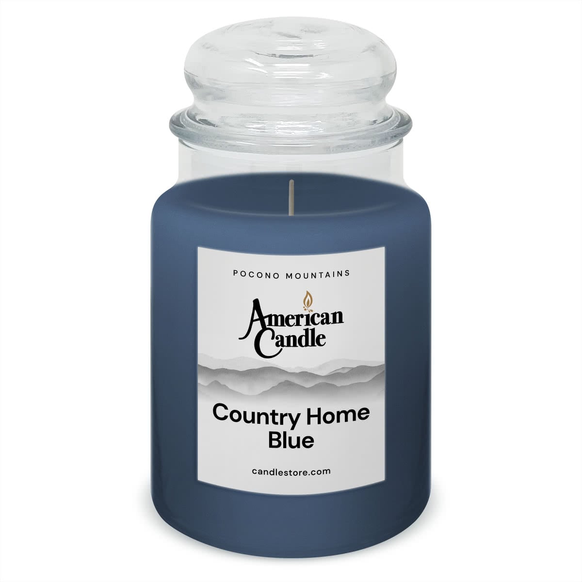 American Candle Country Home Blue 22 oz Glass Jar Scented Candle - Made in the USA