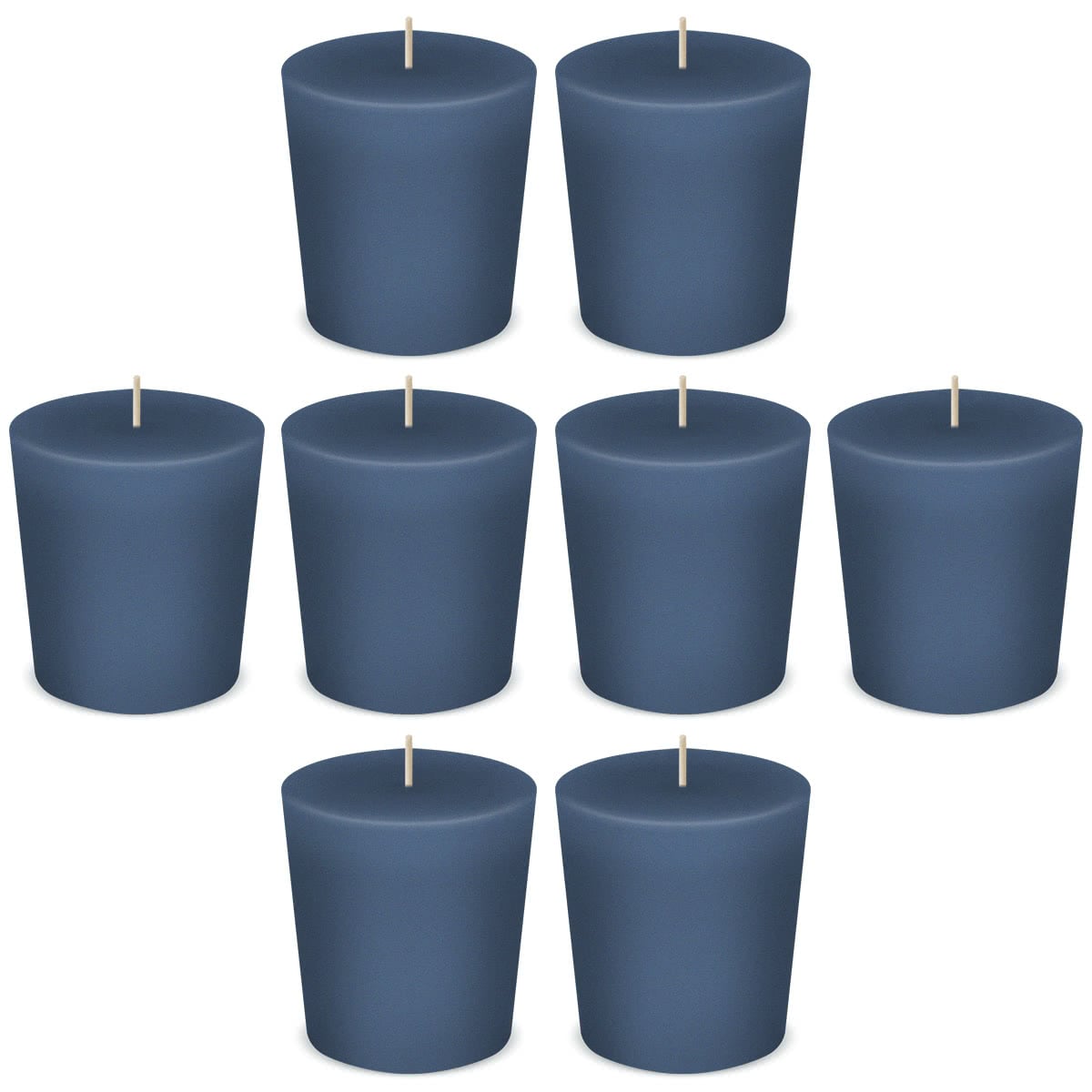American Candle Country Home Blue Votive Scented Candles by American Candle - Box of 8 - Made in the USA