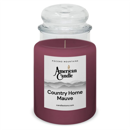 American Candle Country Home Mauve 22 oz Glass Jar Scented Candle - Made in the USA