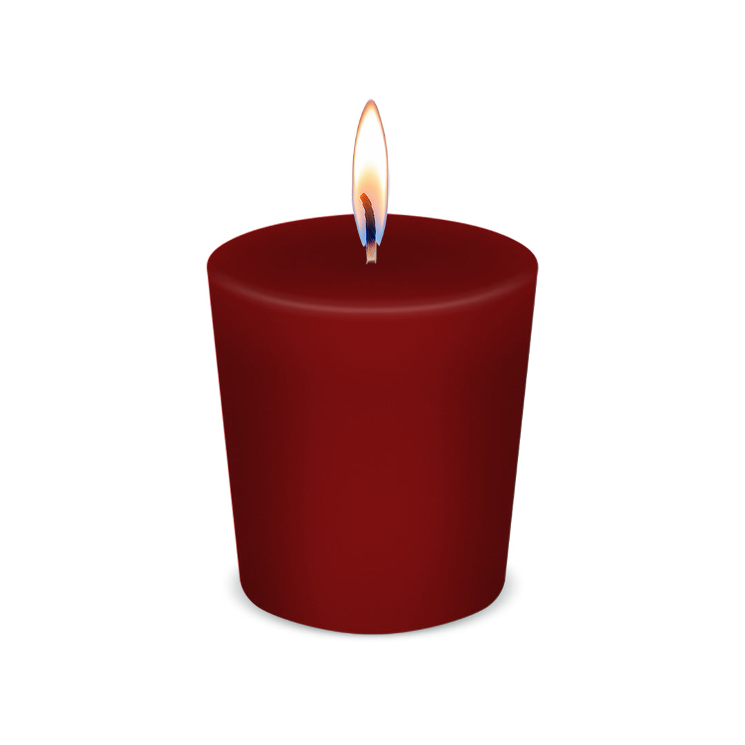 American Candle Cranberry Scented Votive Candle with Flame - Made in the USA