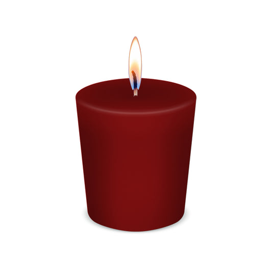 American Candle Cranberry Scented Votive Candle with Flame - Made in the USA