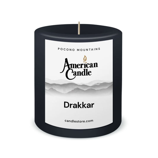 American Candle Drakkar 3x3 Scented Pillar Candle - Made in the USA