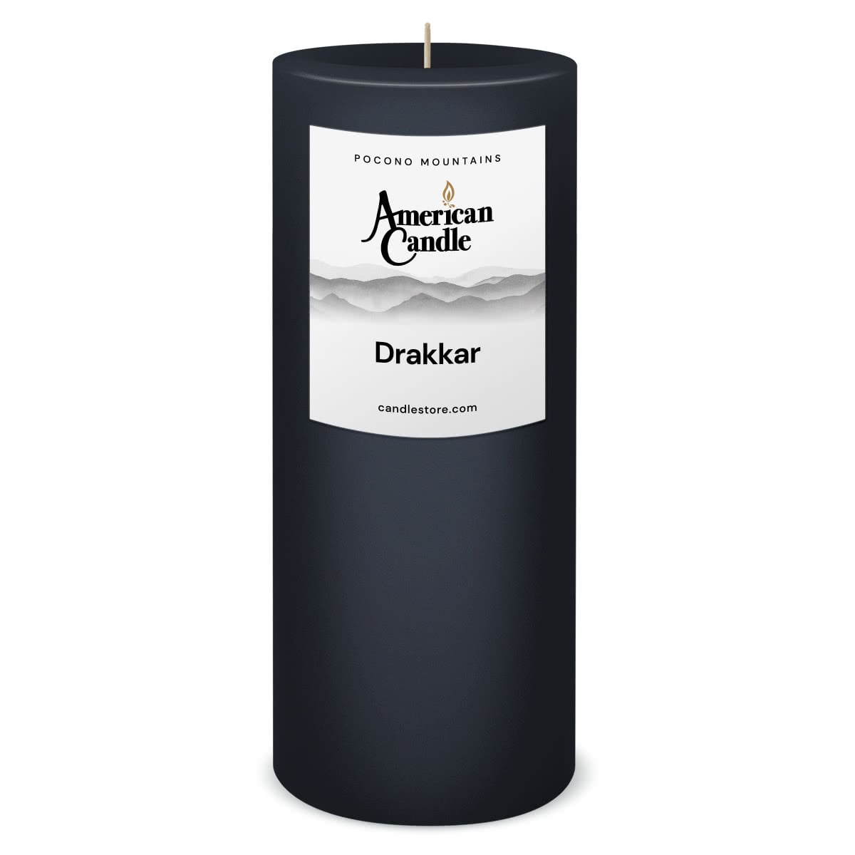 American Candle Drakkar 3x9 Scented Pillar Candle - Made in the USA