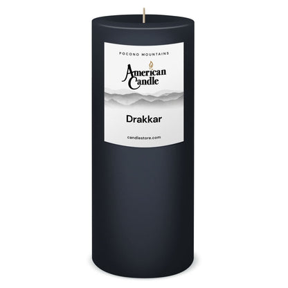 American Candle Drakkar 3x9 Scented Pillar Candle - Made in the USA