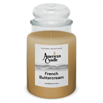 American Candle French Buttercream 22 oz Glass Jar Scented Candle - Made in the USA