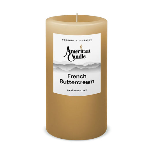 French Buttercream Scented 3x6 Pillar Candle by American Candle