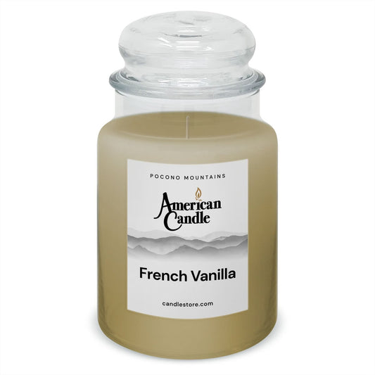 American Candle French Vanilla 22 oz Glass Jar Scented Candle - Made in the USA