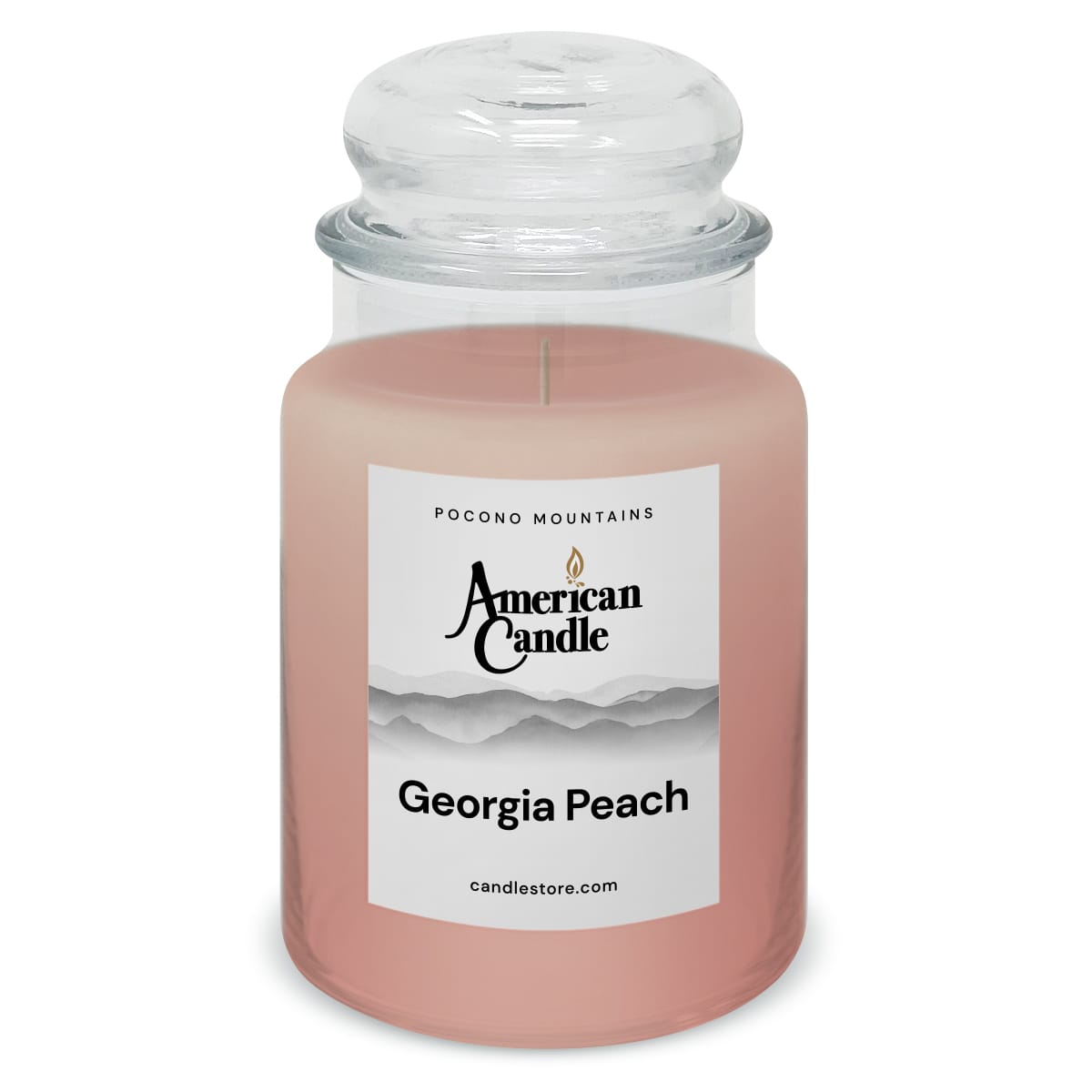 American Candle Georgia Peach 22 oz Glass Jar Scented Candle - Made in the USA