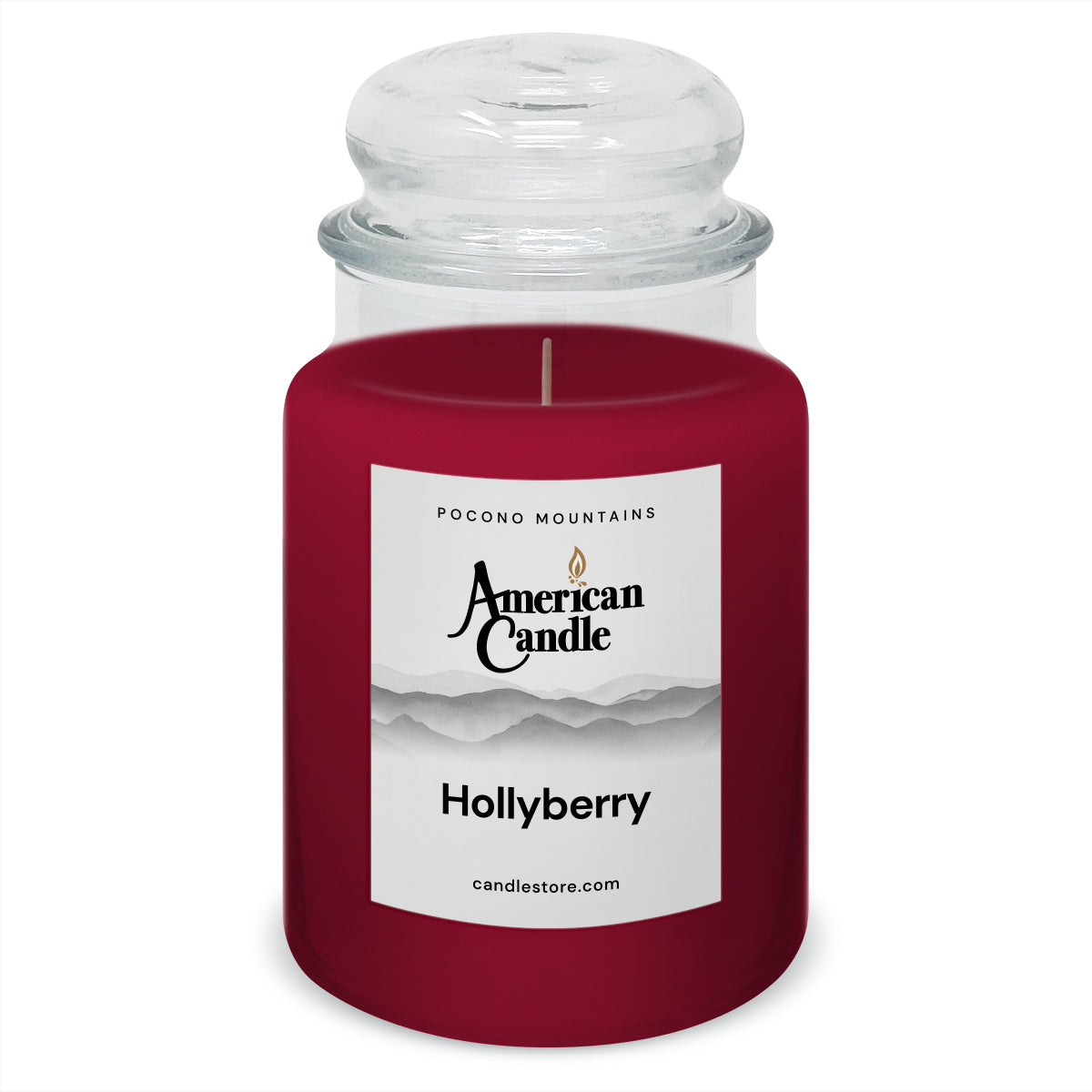 American Candle Hollyberry 22 oz Glass Jar Scented Candle - Made in the USA