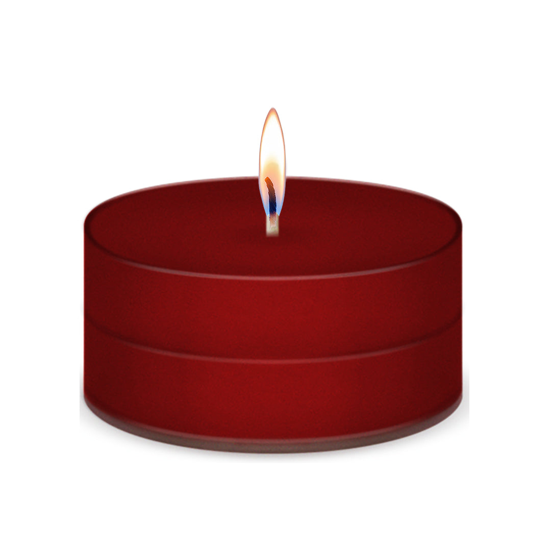 American Candle Hollyberry Scented Tea Light Candle with Flame - Made in the USA