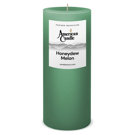 American Candle Honeydew 3x9 Scented Pillar Candle - Made in the USA