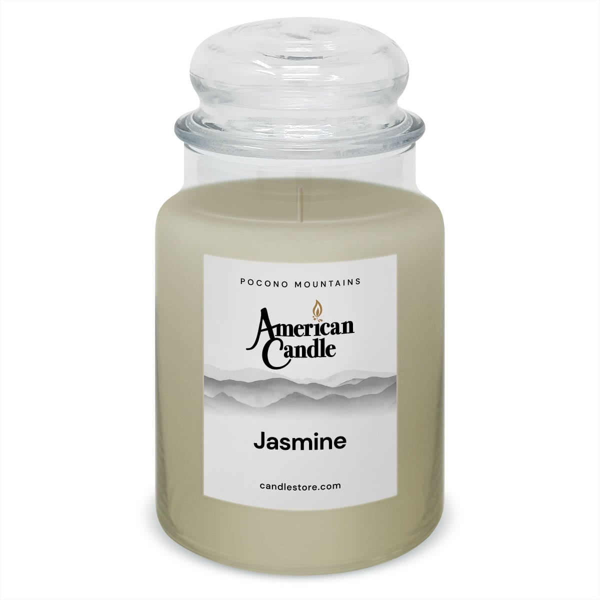 American Candle Jasmine 22 oz Glass Jar Scented Candle - Made in the USA