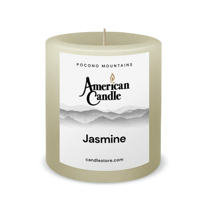 American Candle Jasmine 3x3 Scented Pillar Candle - Made in the USA