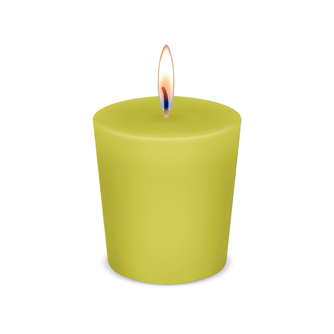 American Candle Lemon Scented Votive Candle with Flame - Made in the USA